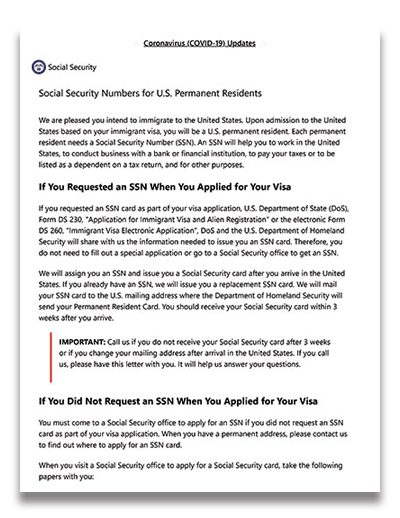Social Security Numbers For US Permanent Residents